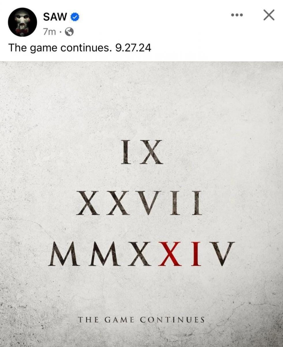 Así fue el anuncio, en Instagram, de Saw 11, que colaborará con Fortnite