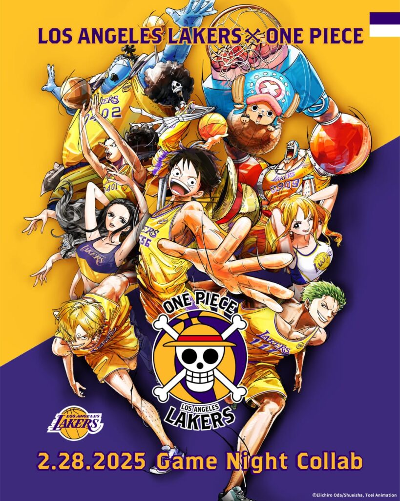 Así será la espectacular colaboración entre One Piece y los Lakers